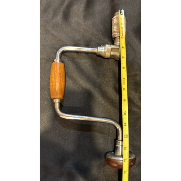 VTG Stanley No 923 12" Ratcheting Reversible Hand Brace Drill Auger Great Tool - Picture 11 of 12